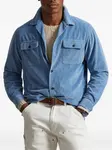 Вельветовая рубашка Polo Ralph Lauren, синий - фото 4