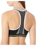 Бюстгальтер Calvin Klein Performance Moisture Wicking Medium Impact Reversible Seamless Sports, цвет Black/White - фото 2