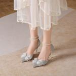 Ainer-cat Ainer cat Slim Heel High Heels 8cm Women's Silver Box - фото 10