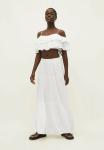 Юбка макси Stradivarius Peasant, белый - фото 6