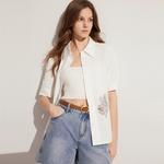 ELLE Рубашка Women's White Lapel Moderate - фото 3