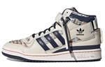 Кроссовки adidas originals Forum Mid White Navy - фото