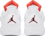 Кроссовки Air Jordan 4 Retro Orange Metallic, белый - фото 6