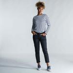 Парусная рубашка с длинными рукавами женская Tribord 100, белый/черный синий - фото 3