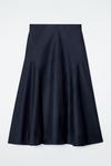 Округлая юбка миди COS, темно-синий - фото 5