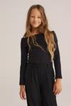 Топ WE Fashion Long sleeved top, Black - фото