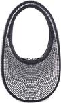 Сумка Coperni Crystal Embellished Mini Swipe Bag Black Crystal, черный - фото