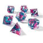 Аксессуары Hymgho Premium Gaming Sharp-Edge Polyhedral Dice Set: Captured Magic - Vapor Wave Blossom (7) - фото 2