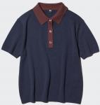 Поло Uniqlo Short Sleeve, 69 темно-синий - фото