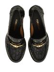 Ferragamo лоферы на каблуке, черный - фото 4