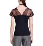 Топ Maje Liliona с кружевной отделкой, черный - фото 3