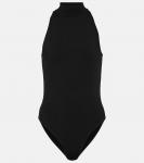 Боди с воротником халтер Alaïa, черный - фото