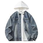 Джинсовые куртки унисекс BRUMAIRE, синее пальто и белый свитшот - фото 9