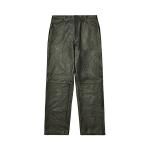 Брюки Sp5der Debossed Web Leather Pant, черный - фото