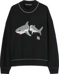 Свитер Palm Angels Shark Sweater 'Black', черный - фото 2