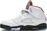 Кроссовки Air Jordan 5 Retro GS Fire Red 2020, белый - фото 3
