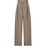 Брюки Mid Rise с защипами LOEWE, хаки - фото