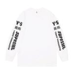Футболка Supreme x Y’s Long-Sleeve Tee, White - фото