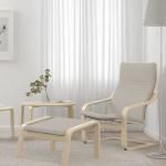 Детское кресло POÄNG IKEA, береза, Knisa светло-бежевый - фото 5