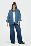Блуза ONLY Carmakoma Button-down blouse, Medium Blue Denim/Blue Denim - фото 2