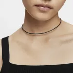 Колье Tous Chokers With Silver Clasp, серебро/черная кожа - фото 5