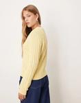 Джемпер Mango с круглым вырезом, жёлтый - фото 2