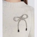 Шерстяной свитер обычного кроя Actitude_Twinset, бежевый - фото 4