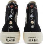 Кроссовки Converse Wmns Chuck Taylor All Star Lift Platform High Embroidered Floral - Black, черный - фото 6