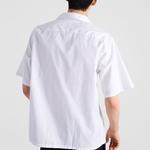 Рубашка Logo patch Bowling Shirt PRADA, белый - фото 5