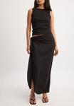 Юбка с запахом NA-KD, черный - фото