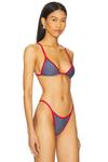 X revolve верх бикини lumi Fae, denim & red - фото 2