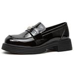 Лоферы женские черные OMS - фото