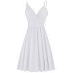 Женское летнее платье-сарафан с V-образным вырезом, цветочным принтом и карманами Megaretailer - фото 3