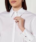Рубашка женская Marc Cain однотонная классическая, белый - фото 4