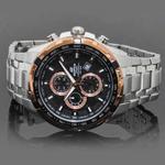 Часы CASIO EDIFICE Quartz Waterproof Mens BlackGold Analog, черный - фото 2