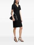 BOSS платье мини Damaisa с V-образным вырезом, черный - фото 2