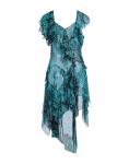 Мини-платье Alexandre Vauthier, глубокий бирюзовый - фото