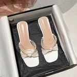 TAFN Скользящие сандалии женские белые - фото 3