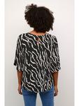 Блузка Kaffe, цвет black/antique zebra print - фото 3