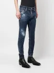 Джинсы Slim Fit с эффектом потертости DSQUARED2, синий - фото 3