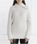 Свитер regular fit Patrizia Pepe, серый - фото