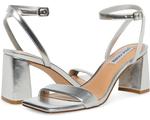 Сандалии Steve Madden Luxe Heeled, серебряный - фото