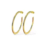 Радужные серьги-кольца Hollywood Sensation, gold - фото