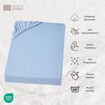 Простыня Carpe Sonno светло-голубой, 200/200 см - фото 4