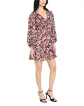 Мини-Платье с V-образным вырезом Donna Morgan, мультиколор - фото 3