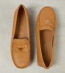 Кожаные мокасины Logo Prada, Naturale - фото 6