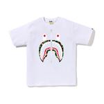 Футболка Bape Abc Camo Shark Silver Zip Tee A BATHING APE, бело-серая - фото 6