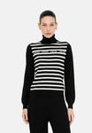 Джемпер LIU JO STRIPED POLO-NECK, Black - фото