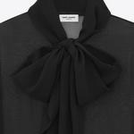 Рубашка женская черная Saint Laurent - фото 5