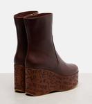 Кожаные ботинки-чулки Maxime на платформе Chloé, Sooty Brown - фото 2